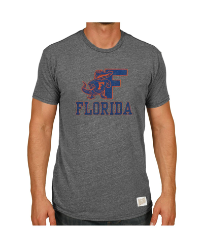 Retro Brand Men's Florida Gators Original  Heather Gray Tri-blend T-shirt