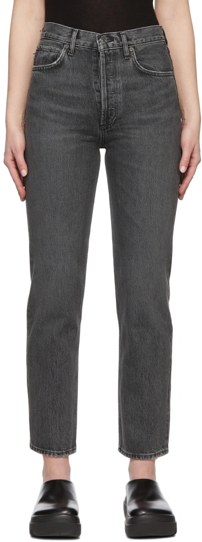 Agolde '90s Pinch Waist Straight-leg Jeans In Grau