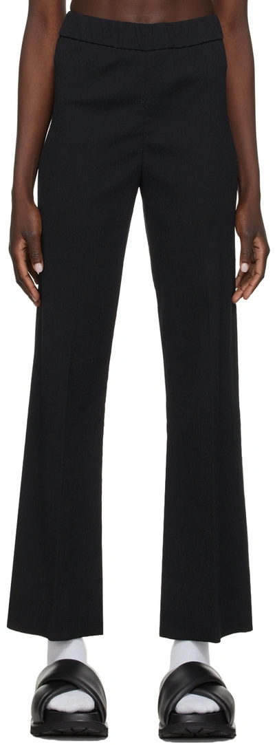 Jil Sander Straight-leg Cotton-gabardine Trousers In Black
