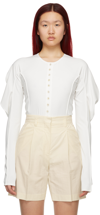 Low Classic White Stretch-jersey Bodysuit In White