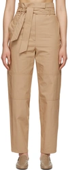 Max Mara Canossa Belted Paperbag-waist Cargo Pants In 002 Caramel
