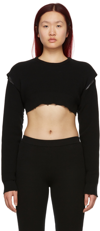 Perverze Reversible Black Loose Short Sweater