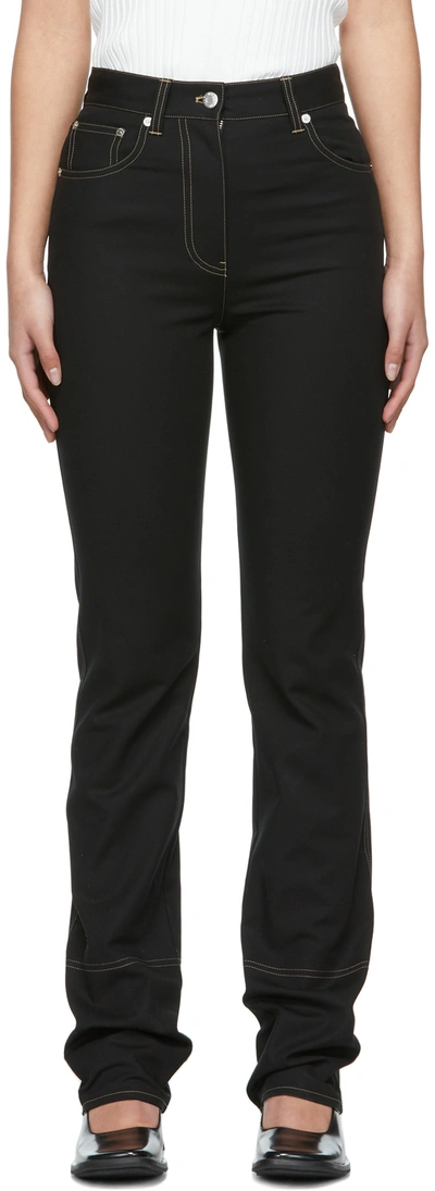 Helmut Lang High-rise Stretch Boot-cut Jeans In Black