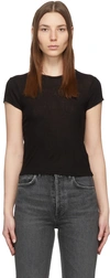 Agolde Crew Neck Short-sleeve T-shirt In Black