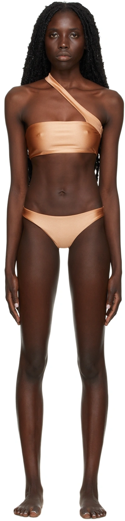 Jade Swim Orange Halo/most Wanted Bikini In Dulce Sheen