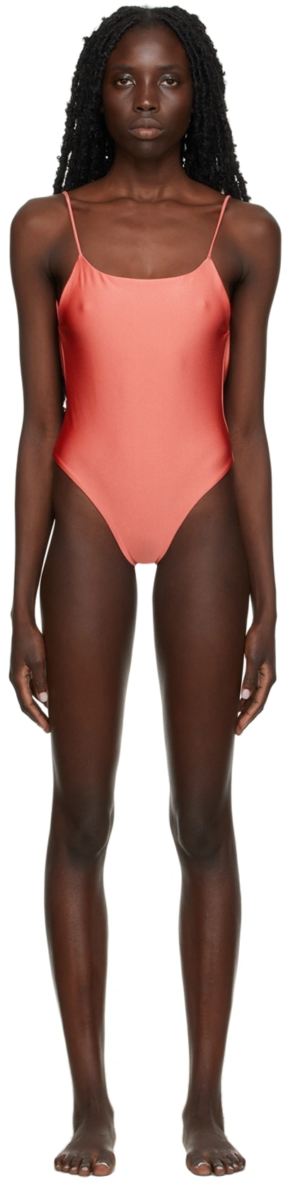 Jade Swim Pink Trophy One-piece Swimsuit In Coral Sheen
