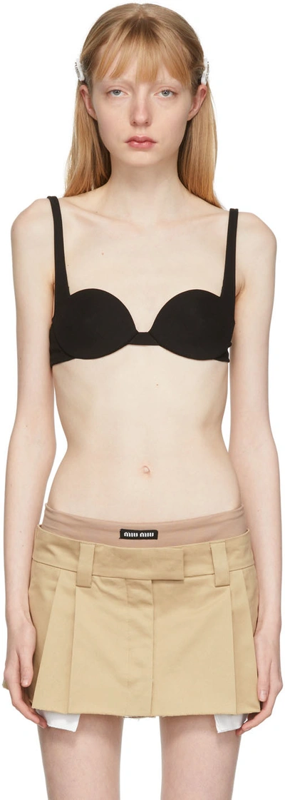 Miu Miu Sand Bra In Beige