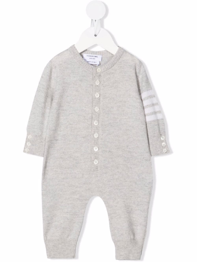 Thom Browne Baby Grey Merino Wool & Cashmere 4-bar Bodysuit