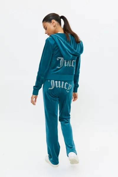 Juicy Couture Uo Velour Track Pant In Turquoise ModeSens - Main Image