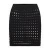 Max Mara Women's Rostov Cotton Knit Mini Skirt In Nero