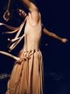 Chloé Chloe Ladies Smoked Ochre Layered Knotted Maxi Dress In Smoked Ochre