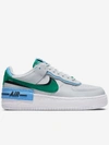 Nike Air Force 1 Shadow Sneakers In Photon Dust/malachite-gray In White