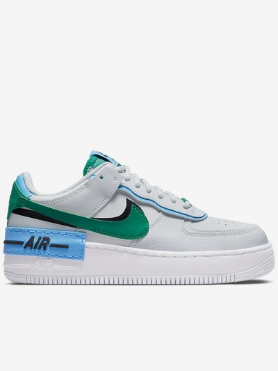 Nike Air Force 1 Shadow Sneakers In Photon Dust/malachite-gray In White