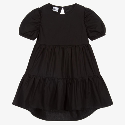 The Tiny Universe Babies' Girls Black Cotton Poplin Dress