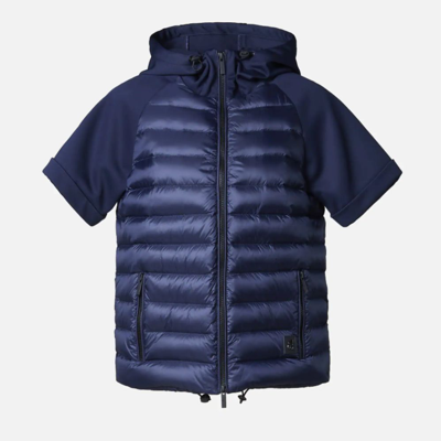 Hogan Bimaterial Down Jacket Blue