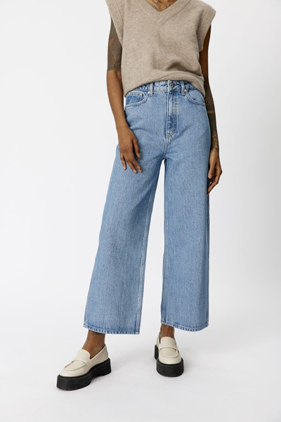 Gestuz Ambergz High Waist Straight Culotte Washed Mid