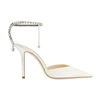 Jimmy Choo Women's Saeda 100 Embellished Pointed Toe Pumps In Ivory Crystal