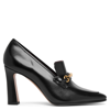 THE ROW LADY BLACK LEATHER LOAFERS