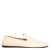 The Row Canal Bone White Leather Loafers