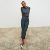 M.m.lafleur Archie 1.0 Better Than Denim Crop Pants In Dusty Indigo