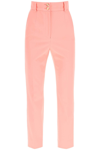 Dolce & Gabbana High-waisted Tailored Trousers In Pink