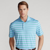 Ralph Lauren Classic Fit Performance Polo Shirt In Blue Lagoon/course Green