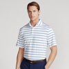 Ralph Lauren Classic Fit Performance Polo Shirt In Pure White/bastille Blue