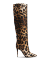 Dolce & Gabbana Leopard-print Jacquard Knee-length Boots In Print Leo