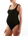 Cache Coeur Maternity Bayside One-piece Swimsuit In Black