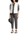 Brunello Cucinelli Cropped Cotton Felpa Joggers W/ Monili Tab In C8600 Rosa