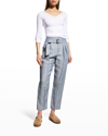 Brunello Cucinelli White V-neck Pullover With Beads Detailing In Stretch Cotton Woman Brunello Cucin In C159 White