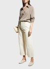 Khaite Jo Stretch Cashmere Polo Sweater In Beige