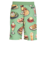 Moschino Cotton Bermuda In Fantasia Verde