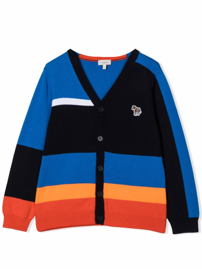 Paul Smith Junior Teen Boys Blue Knit Cardigan