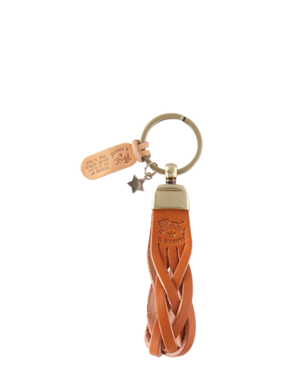 Il Bisonte Key Ring With Charm In Beige