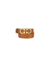 Ferragamo Reversible And Adjustable Gancini Belt In Sella/nero