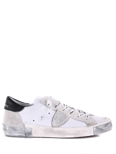 Philippe Model Sneakers  Prsx Foxy Lamine In Pelle In Bianco