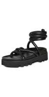 Jonathan Simkhai Nava Platform Leather Sandals In Black