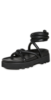 Simkhai Nava Platform Leather Sandals In Black