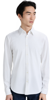 THEORY SYLVAIN STRUCTURE KNIT SHIRT WHITE