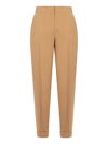 FERRAGAMO WOMEN'S TROUSERS - SALVATORE FERRAGAMO - IN BEIGE SILK