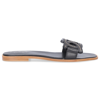 Tod's Tods Womens Leather Sandals With Chain-shaped Detail In Black