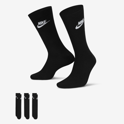 Nike Sportswear Everyday Essential Crew Socks In Black