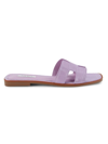 Steven New York Women's Hunnie Croc-embossed Slides In Lilac