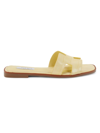 Steven New York Women's Hunnie Croc-embossed Slides In Yellow