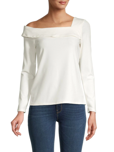 Cooper & Ella Women's Long-sleeve Off-the-shoulder Top In White