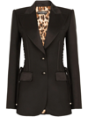 Dolce & Gabbana Lace-up Detail Single-breasted Blazer In Schwarz
