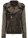 DOLCE & GABBANA STUDDED LEATHER BIKER JACKET