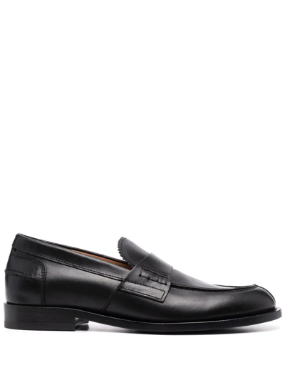 Buttero Shark Tooth-tongue Loafers In Schwarz