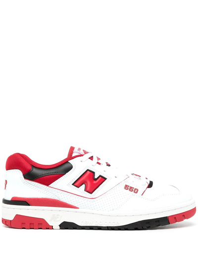 New Balance White 550 Low-top Leather Sneakers In Multi-colored